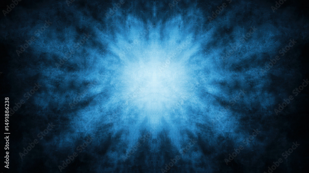 Aufkleber dynamic abstract background with blue tones and light burst for creative projects