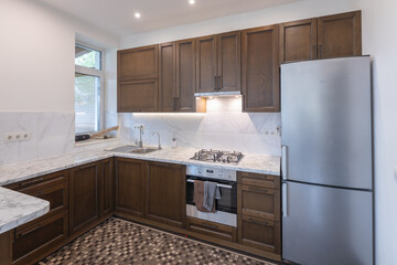 Modern house kitchen interior