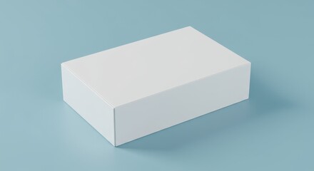 Blank White Rectangular Box Mockup