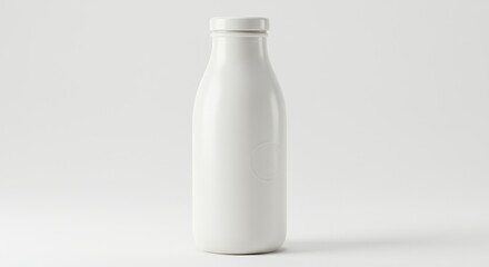 White Ceramic Water Bottle Mockup