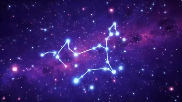Canis Major Constellation: Starry Night Sky Illustration