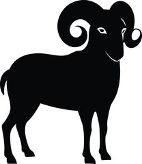 silhouette of a sheep