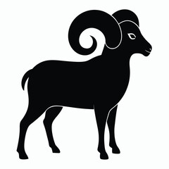 silhouette of a sheep