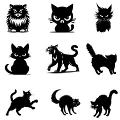 Naklejka premium Cute and Beautiful cat vector-3