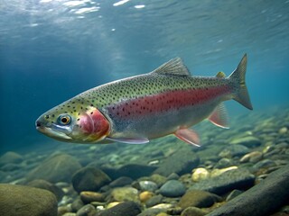 Naklejka premium Rainbow Trout Fish Wildlife Image