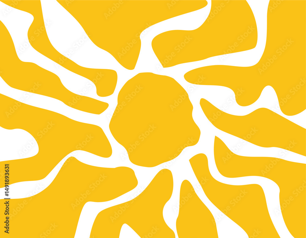 Poster sun abstract vector design template for any design
