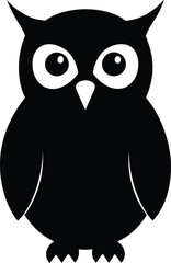 owl on white background