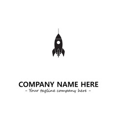 Rocket silhouette logo company design vector illustration