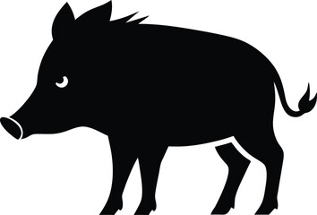 silhouette of a pig