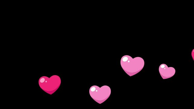 Lovely hearts animated video.