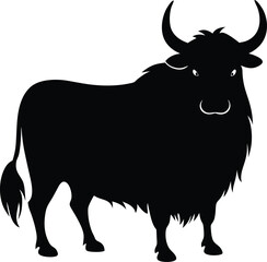 vector illustration of a bull