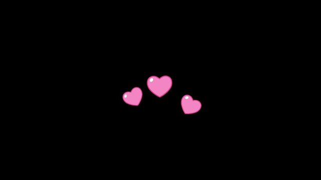 Lovely hearts animated video.