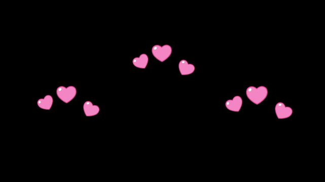 Lovely hearts animated video.