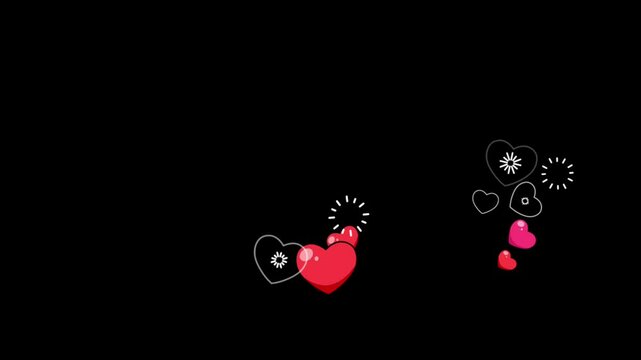 Lovely hearts animated video.