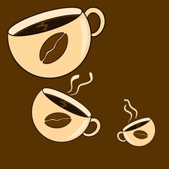coffee cup illustration background