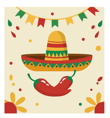 Festive Cinco de Mayo Square Vector Illustration Collection-04