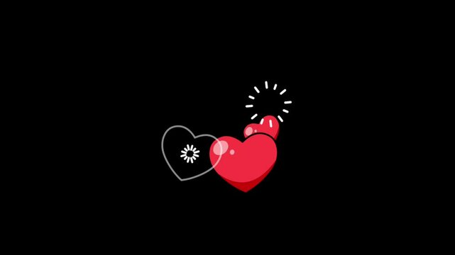 Lovely hearts animation video. 