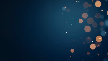 Elegant abstract background with blurred glowing circles on a dark blue backdrop, creating a soft