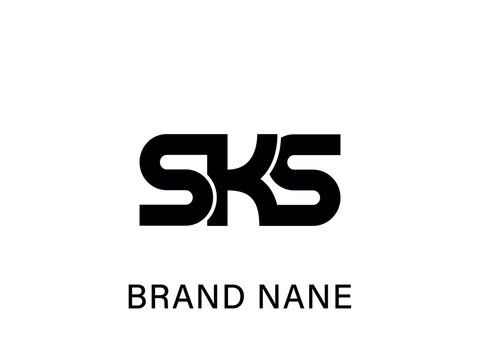 SKS letter logo design with white background. Letter SKS Logo Icon Vector Image Design For Company or Business.