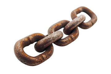 Obraz premium A rusty metal chain links