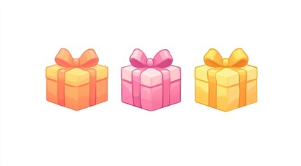 Obraz premium Three colorful gift boxes
