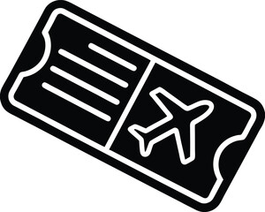 Boarding Pass Icon Outline Vector Illustration