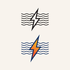 Thunder Flash Logo Icon with Minimal Lightning Shape for Powerful Energy and Tech Branding