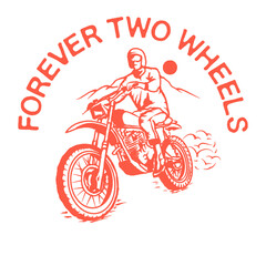 Obraz premium man riding a bike