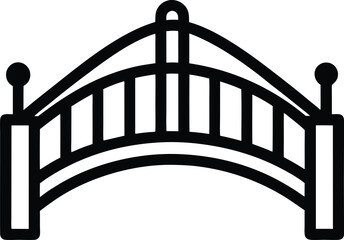 Bridge Icon Outline Vector Illustration