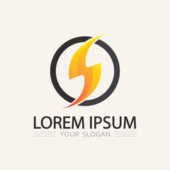 Thunder Flash Logo Design with Electric Energy Symbol for Dynamic Tech Startup Identity Concept