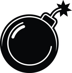 Cannonball Icon Outline Vector Illustration