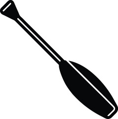 Canoe Paddle Icon Outline Vector Illustration
