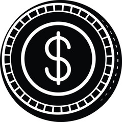 Coin Icon Outline Vector Illustration