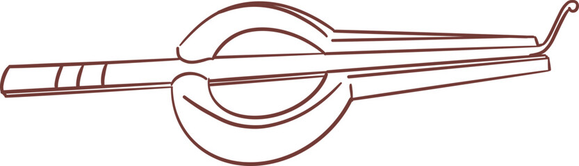 morsing ,Indian music instrument outline drawing clipart © paweeillus