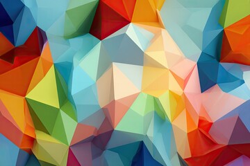 Abstract polygonal pattern with vibrant colors
