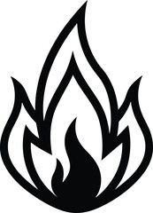Fire Icon Outline Vector Illustration