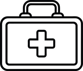 First Aid Kit Icon Outline Vector Illustration