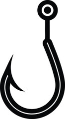 Fishing Hook Icon Outline Vector Illustration