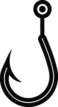 recommend clip art: Fishing Hook Icon Outline Vector Illustration