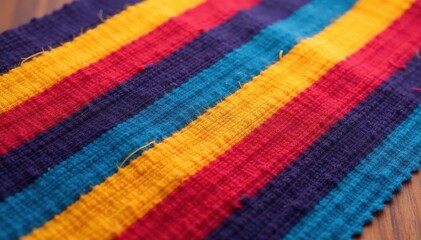 Striped fabric swatch close-up showing texture and weave, seamless, fashion