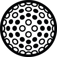 Golf Ball Icon Outline Vector Illustration