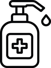 Hand Sanitizer Icon Outline Vector Illustration