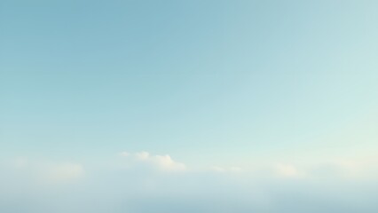 Obraz premium Serene Minimalist Sky: Pastel Blue Sky with Subtle Clouds Background