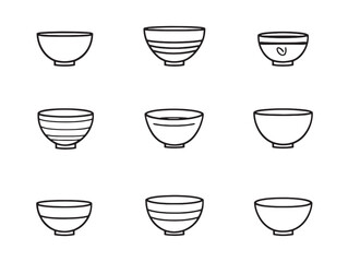 Elegant Bowl Line Art Vector Perfect For Stock Illustrations