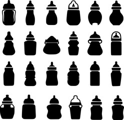 Baby Bottle Silhouette Bundle