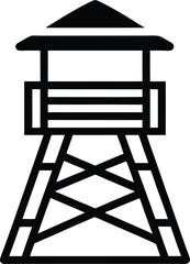Lifeguard Tower Icon Outline Vector Illustration