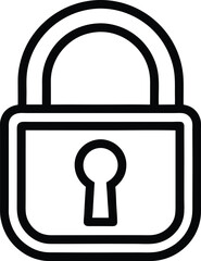 Lock Icon Outline Vector Illustration