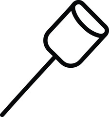 Marshmallow Stick Icon Outline Vector Illustration
