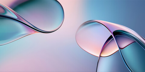 Beautiful Abstract Shapes With Glass Like Textures and Vibrant Colors