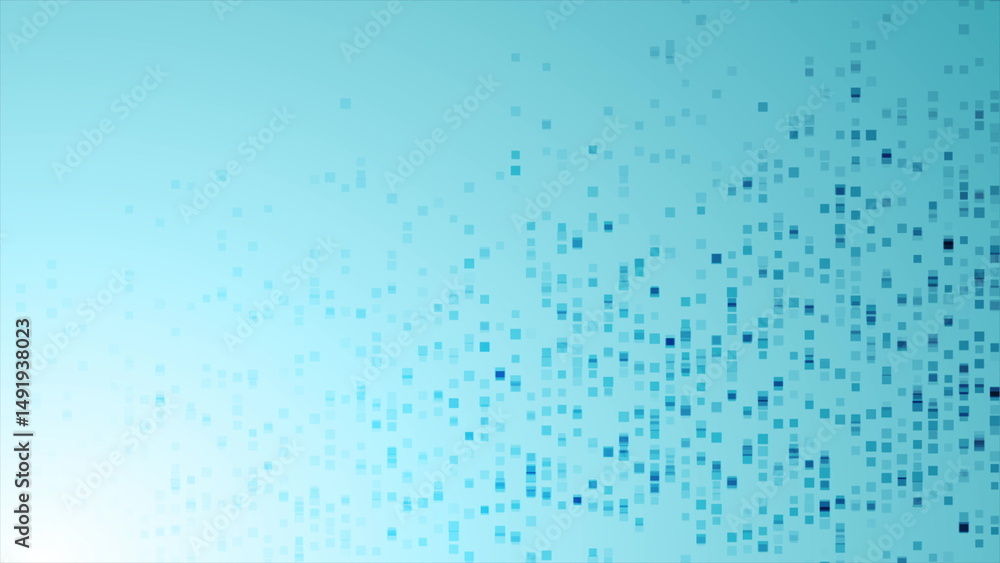 Poster Bright blue minimal dotted square lines abstract background